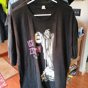 Tultex Black Graphic Tee - Led Zeppelin Design